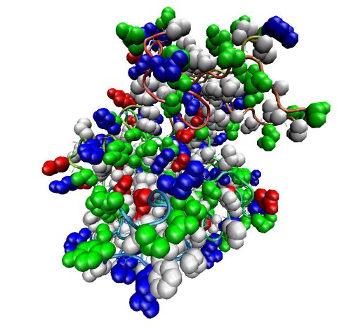 在科学研究中 研究人员可视化出生的蛋白质