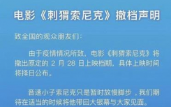 《刺猬索尼克》撤档   刺猬索尼克为什么要撤档？