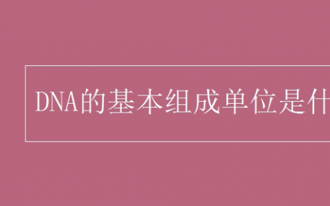 DNA的基本组成单位 基因科普知识