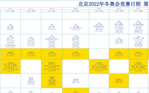 北京奥运会火炬手名单都有谁2022？2022冬奥会赛程安排时间表最新表一览