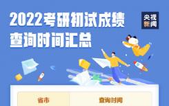 2022考研初试成绩查询时间汇总   附各省最新考研成绩查询时间表一览